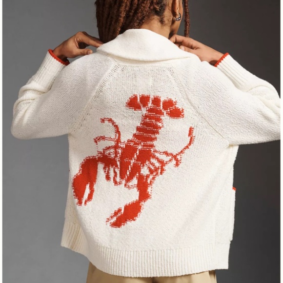 Anthropologie Lobster Cardigan - Picture 6 of 9